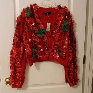32 Degrees Red Knit Christmas Sweater Sweater